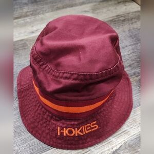 Virginia Tech Hokies Maroon/Orange Bucket Hat Size S/M, 100% Cotton, Legacy